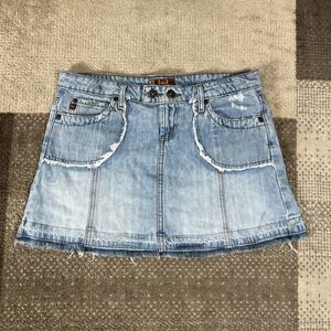 Vintage Y2K Lei Denim Mini Skirt Women's Size‎ 7 Blue